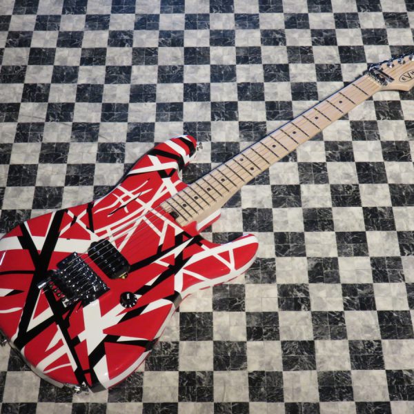 EVH Striped Series Red with Black Stripes